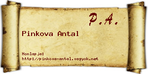 Pinkova Antal névjegykártya